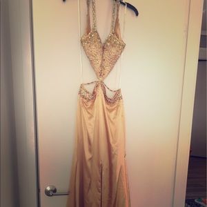 Gold Formal Prom Dress